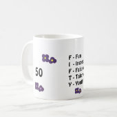 Vijftigste verjaardag koffiemok (Voorkant links)