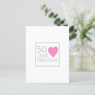  vijftigste verjaardag van de Fab Pink 50e verjaar Briefkaart