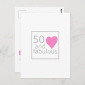  vijftigste verjaardag van de Fab Pink 50e verjaar Briefkaart (Voorkant / Achterkant)