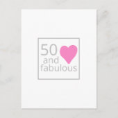  vijftigste verjaardag van de Fab Pink 50e verjaar Briefkaart (Voorkant)