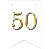 Vijftigste verjaardag zwarte gouden goudfeest vlaggetjes (Tweede vlag)