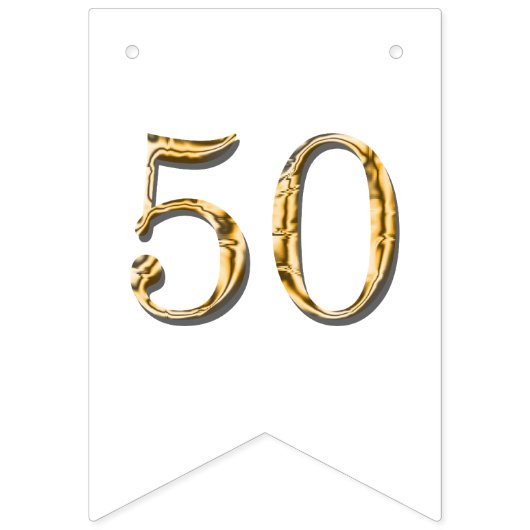 Vijftigste verjaardag zwarte gouden goudfeest vlaggetjes (Tweede vlag)