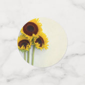 Vijftigste Zonnebloem Rustic 50ste verjaardagstafe Confetti (Kleine voorkant)