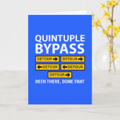 Vijfvoudige bypass chirurgie omweg tekenen grappig kaart (Gele Bloem)