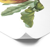 vijg (Ficus violacea) van Redouté Poster (Hoek)