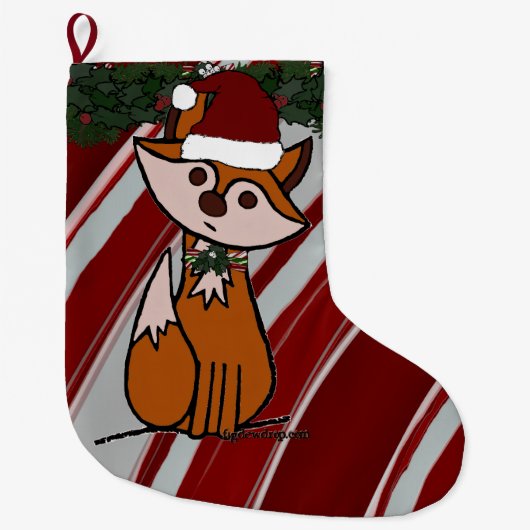 Vijg Vos Kerst Sok Grote Kerstsok (Voorkant)