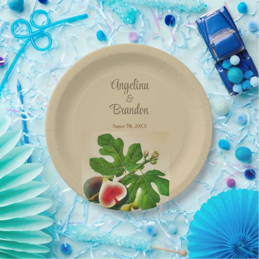 vijgen bruiloft papieren bordje (Feest)