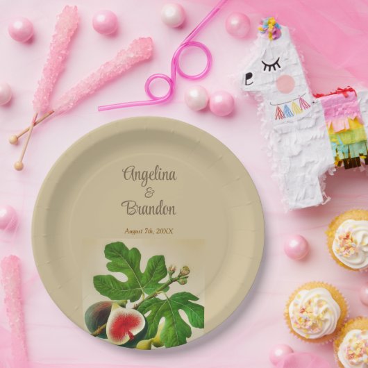  vijgen bruiloft papieren bordje (Feest)