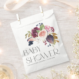 Vijgen en Berry Autumn Floral Baby shower Bedankzakje