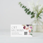 Vijgen en Berry Herfst Baby shower QR Code Registr Informatiekaartje (Staand voorkant)