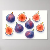 Vijgen Waterverf Art Poster (Voorkant)