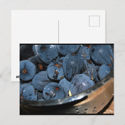 Vijgenfruit in vergiet briefkaart (Voorkant / Achterkant)