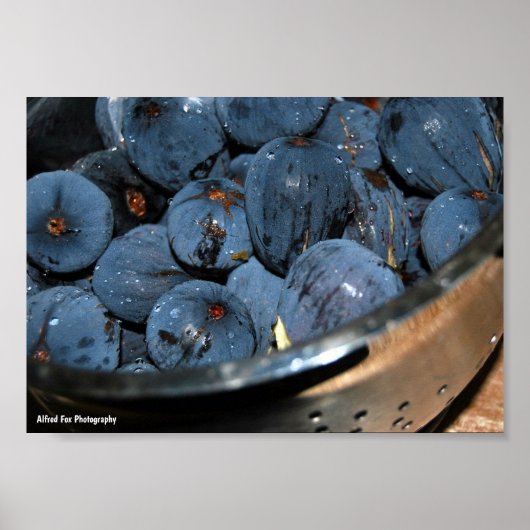 Vijgenfruit in vergiet poster (Voorkant)