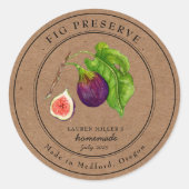 vijgenjam Kraft papier Rond potje label (Voorkant)