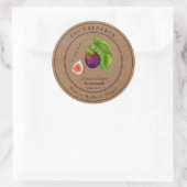 vijgenjam Kraft papier Rond potje label (Tas)