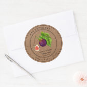 vijgenjam Kraft papier Rond potje label (Envelop)