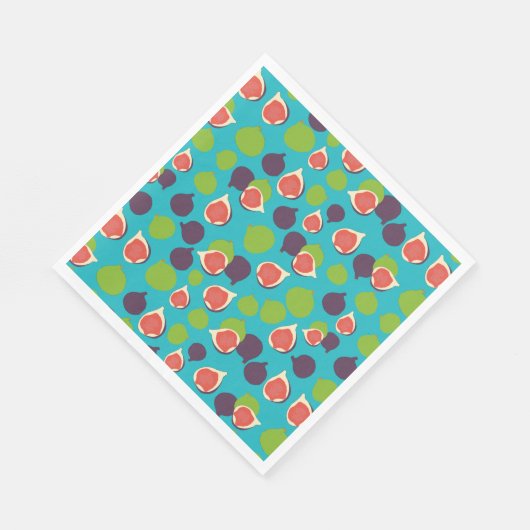 Vijgenpatroon voor zomer in mediterrane stijl   servet (Hoek)