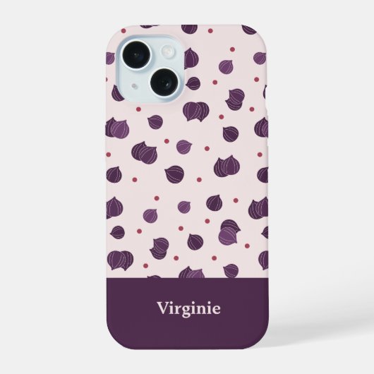 Vijgpatroon iPhone 15 Case (Achterkant)