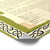 VIJNCELTISCHE ZACRED TREE POSTER (Hoek)