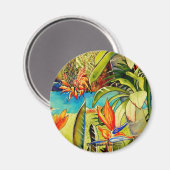 Vijver bij Oahu Ananas Plantation Magneet (Voorkant / Achterkant)