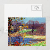 Vijver bij Old Lyme, Connecticut Briefkaart (Voorkant / Achterkant)