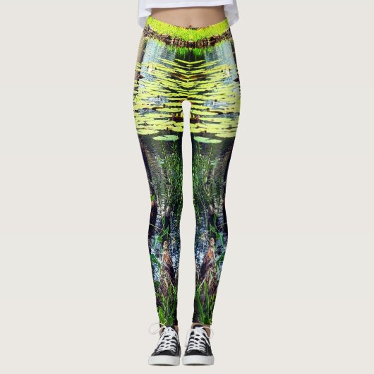 Vijver camouflage look pneumatophores leggings (Voorkant)