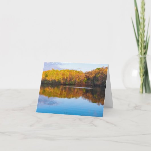 vijver en bosgebied van het marthaler park bedankkaart (Voorkant)