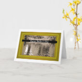  vijver foto Vaderdag Kaart (Gele Bloem)