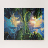 Vijver in een stadspark puzzel (Horizontaal)