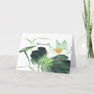 VIJVER LOTUS VREDE l Chinese penseel schilderkunst Kaart