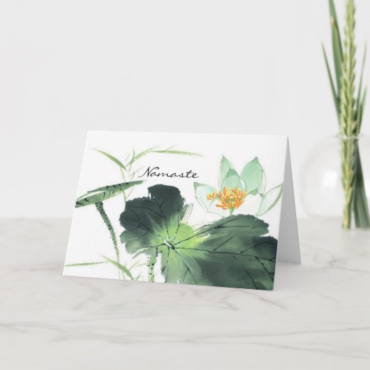 VIJVER LOTUS VREDE l Chinese Penseel Schilderkunst Kaart (Voorkant)