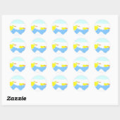 Vijver met eenden ronde sticker (Vel)
