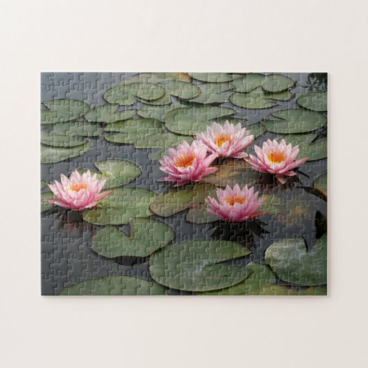 Vijver met lelies legpuzzel (Horizontaal)