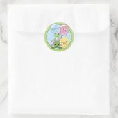 Vijver Pals Eend Baby shower sticker PPL-N#3A schi (Tas)