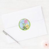 Vijver Pals Eend Baby shower sticker PPL-N#3A schi (Envelop)