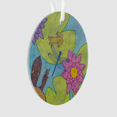 Vijver Scene - Acrylnormaal Ornament (voorkant)