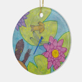 Vijver Scene - Keramische Versiering Keramisch Ornament (Links)