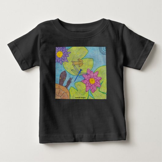 Vijver Scène (levendig) - Baby T-shirt (Voorkant)