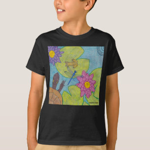 Vijver Scene (levendig) - Jongens Basic T-Shirt
