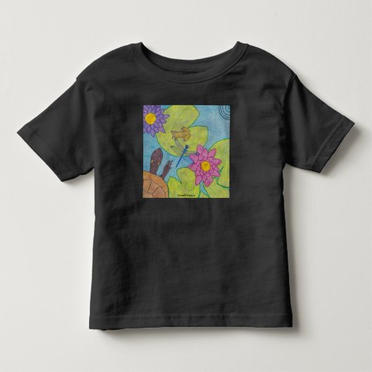Vijver scène (levendig) - Peuter T-shirt (Voorkant)