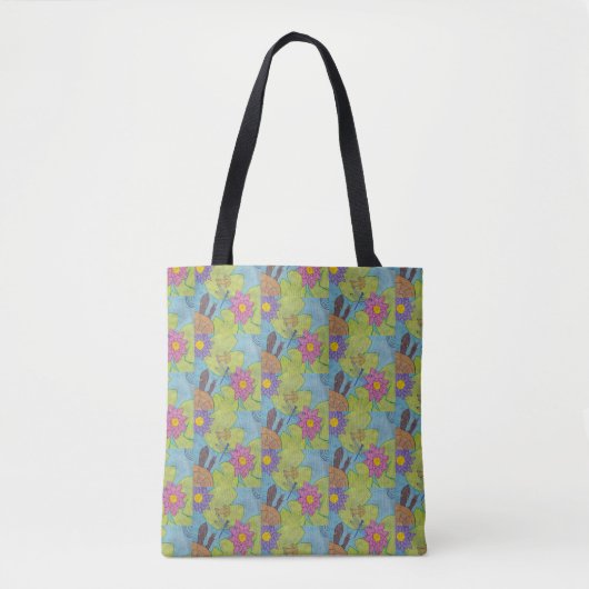 Vijver Scene (patroon) - Tote Bag (Voorkant)