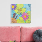 Vijver Scene (wit) - Canvas Kunst (Insitu (Woonkamer))