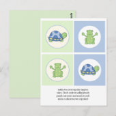 Vijver Vrienden Schildpad en Kikker Cupcake Topper Briefkaart (Voorkant / Achterkant)