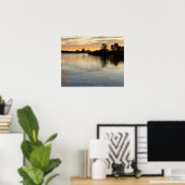 Vijver Waterscape Zonsondergang Foto Poster (Thuiskantoor)