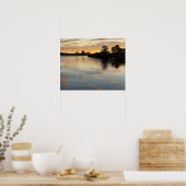 Vijver Waterscape Zonsondergang Foto Poster (Keuken)