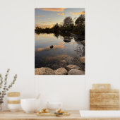 Vijver Waterscape Zonsondergang Foto Poster (Keuken)