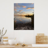 Vijver waterscape zonsondergang foto poster (Keuken)