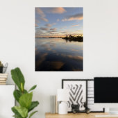 Vijver Waterscape Zonsondergang Foto Poster (Thuiskantoor)