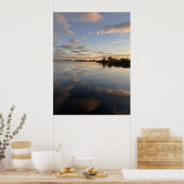 Vijver Waterscape Zonsondergang Foto Poster (Keuken)