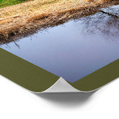 Vijver waterschap reflecties foto poster (Hoek)